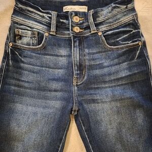 KanCan High Rise Blue Women's Capri Jeans